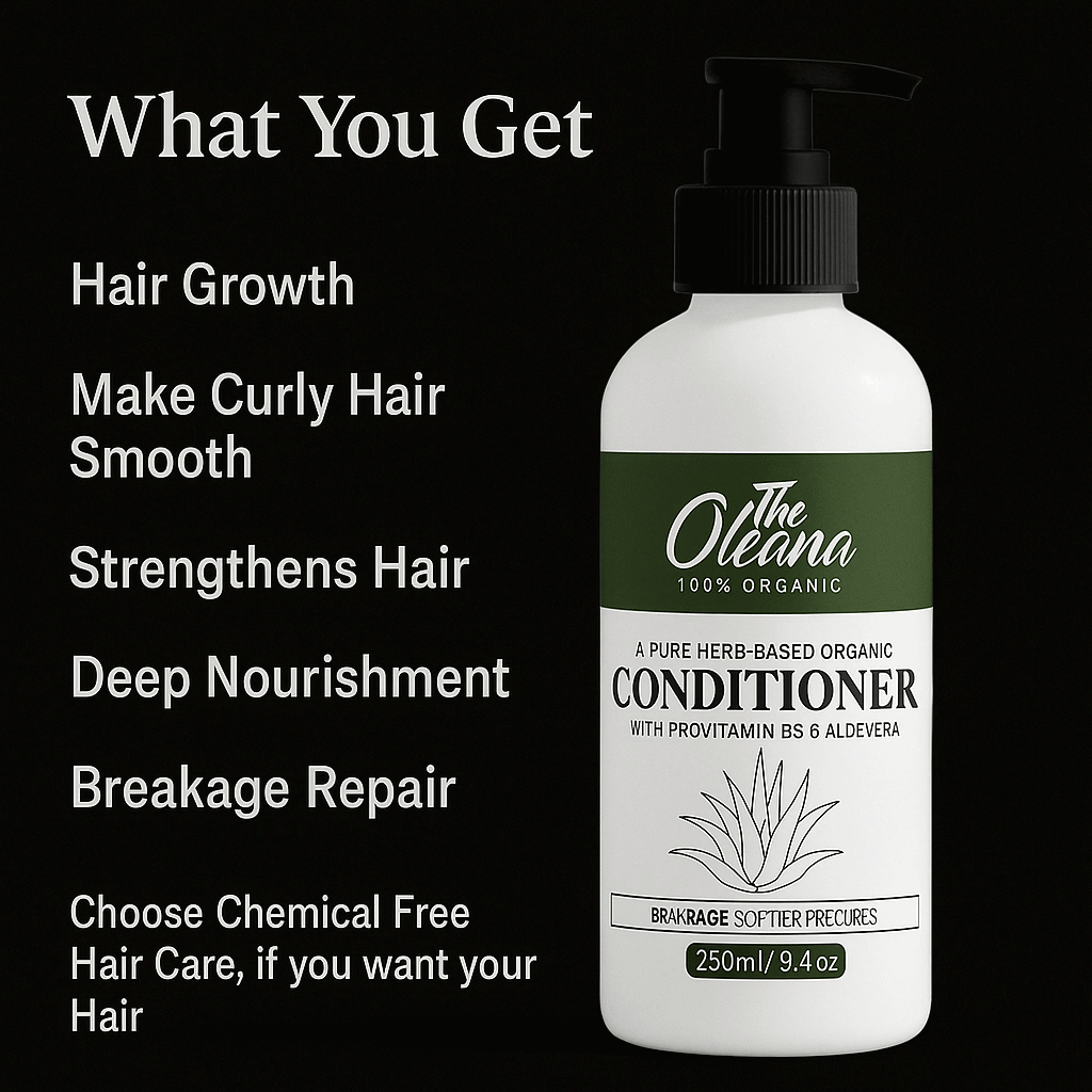 Oleana Organic Hair Conditioner | Keratin + Herbal Nourishment for Smooth, Straight Hair