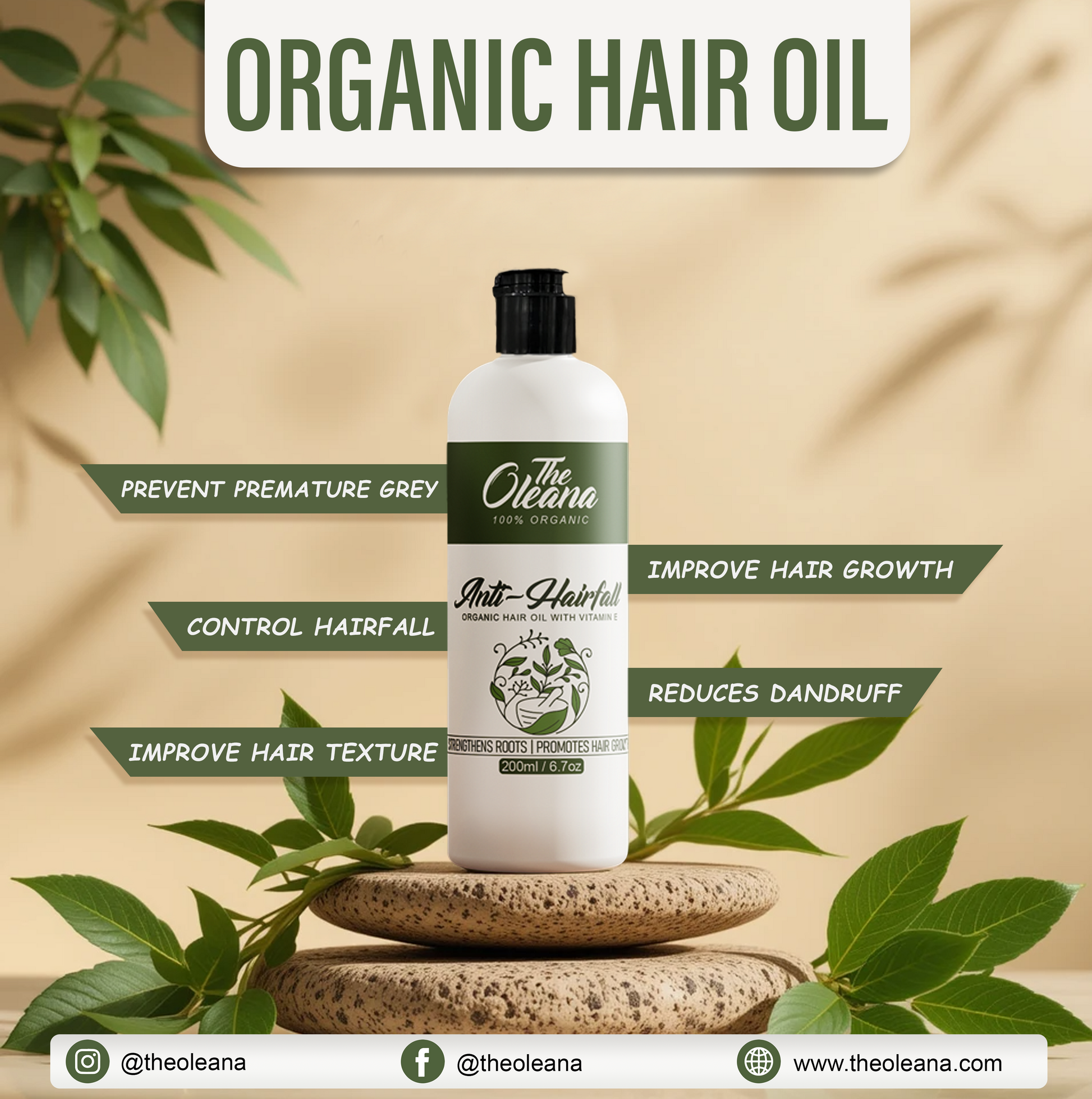 Organic Hair Oil to Stop Hairfall and Regrowth